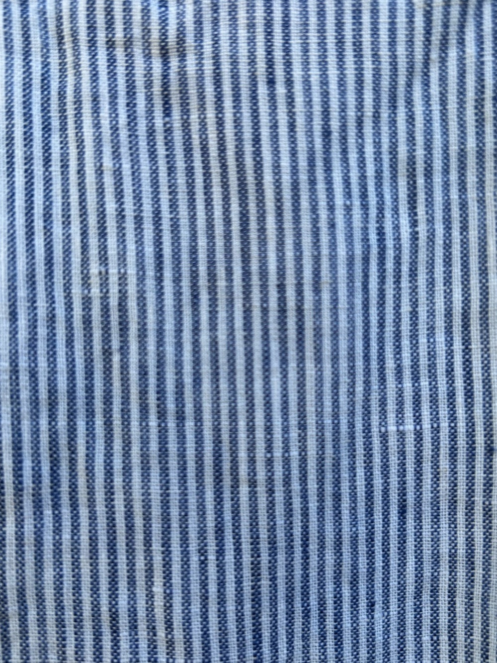 Quince Linen Tiered Maxi Dress Blue Pinstripe S - Picture 6 of 16